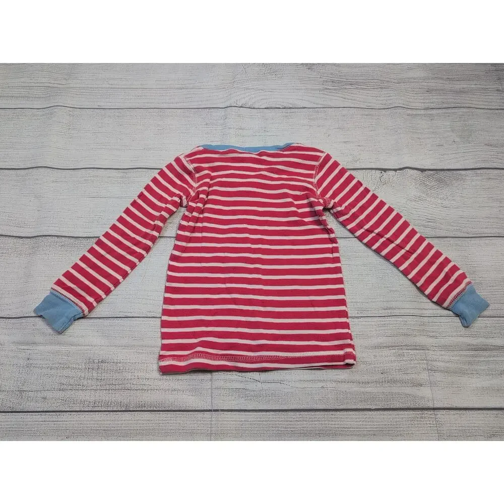 3 Mini Boden Red Stripe Pajamas